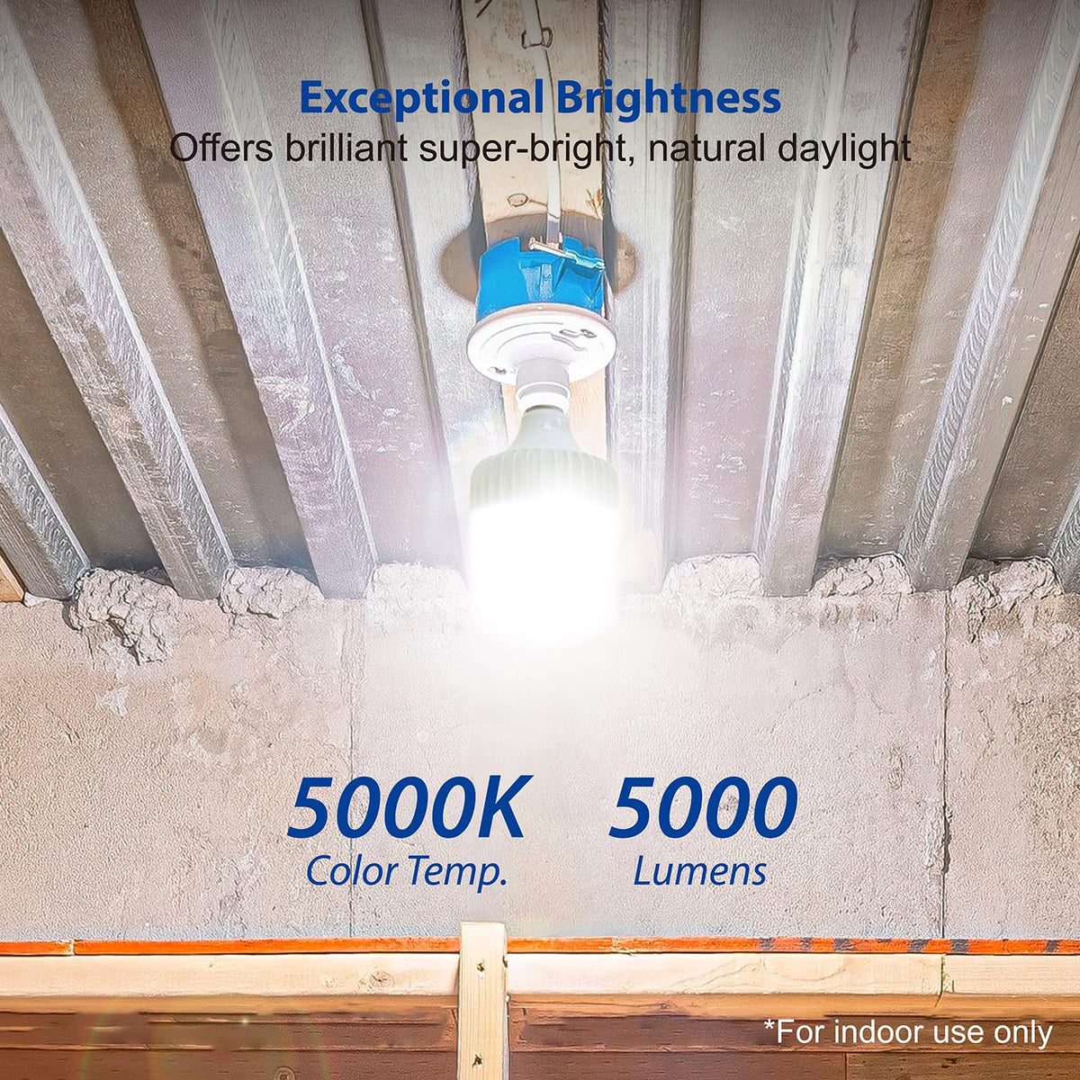 ZONE INDUSTRY CORP LED bulb emitting 5000K daylight for precise tasks.