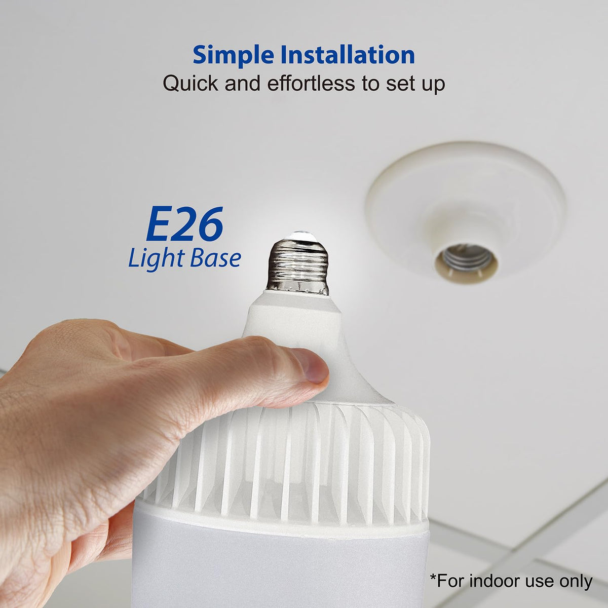 ZONE INDUSTRY CORP LED bulb designed for indoor spaces like garages and basements.