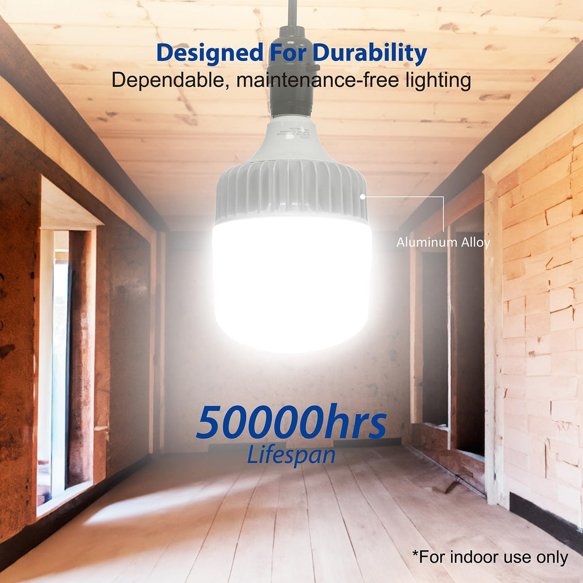 ZONE INDUSTRY CORP LED bulb lighting a workshop for focused projects.