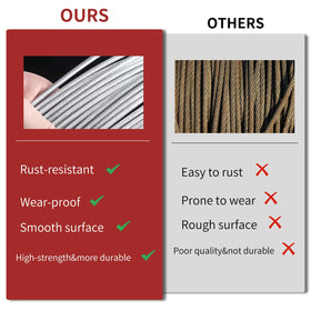 ZONEGRACE 7x7 aircraft wire rope for durable railing systems.