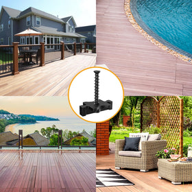 Zonegrace black-coated screw heads for a sleek deck finish.