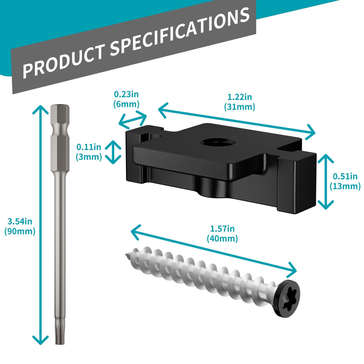ZONEGRACE composite decking clips set shown with a smooth, even spacing.