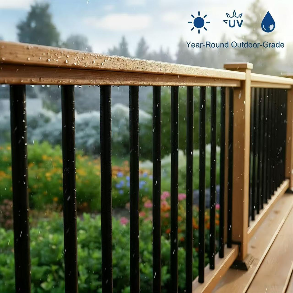 ZONEGRACE modern deck and stair rail look with maintenance-free performance.