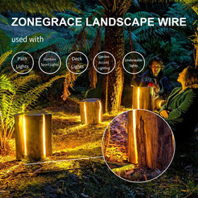 Zonegrace multipurpose outdoor lighting cable for path, area, and spot lights