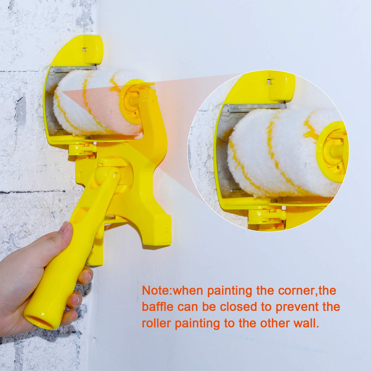 Zonon edger kit extra brushes complement the roller for corners and edges.