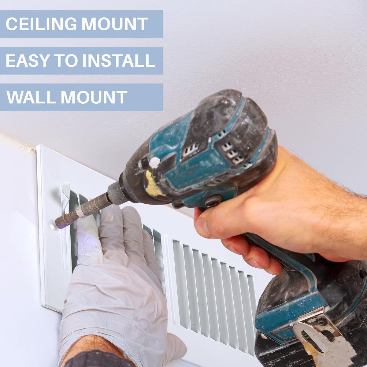 Zonon ceiling and wall mount vent cover blends with decor while guiding air.