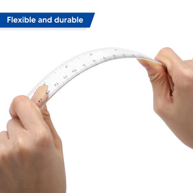Zonon double-sided inches and centimeters ruler for versatile use.
