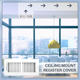 Zonon modern decorative vent cover in white adds subtle style.