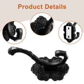 Zonon vintage-carved surface wall hook close-up, highlighting retro charm and robust construction.