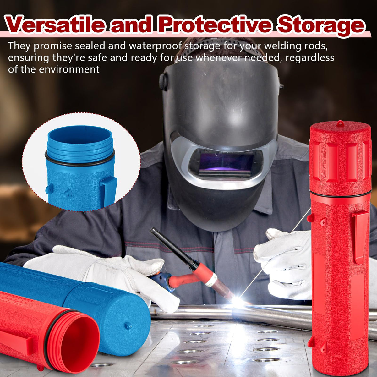 Zonon welding rod storage tube compact 14inch—portable storage for on-site use.