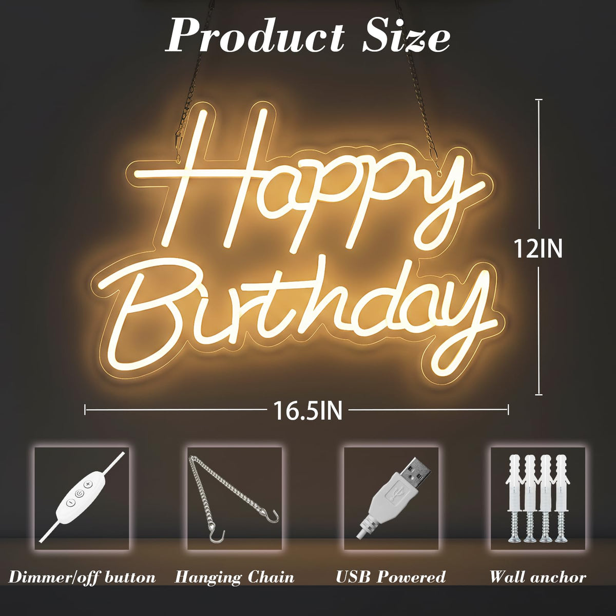 Backdrops with Zontruxe neon sign creating birthday ambience