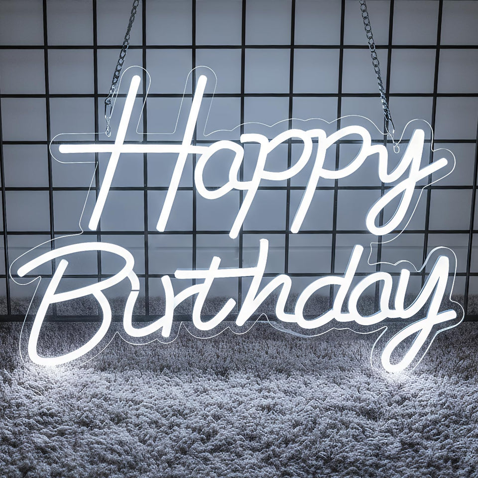 Zontruxe Happy Birthday Sign backdrop for festive party photos.