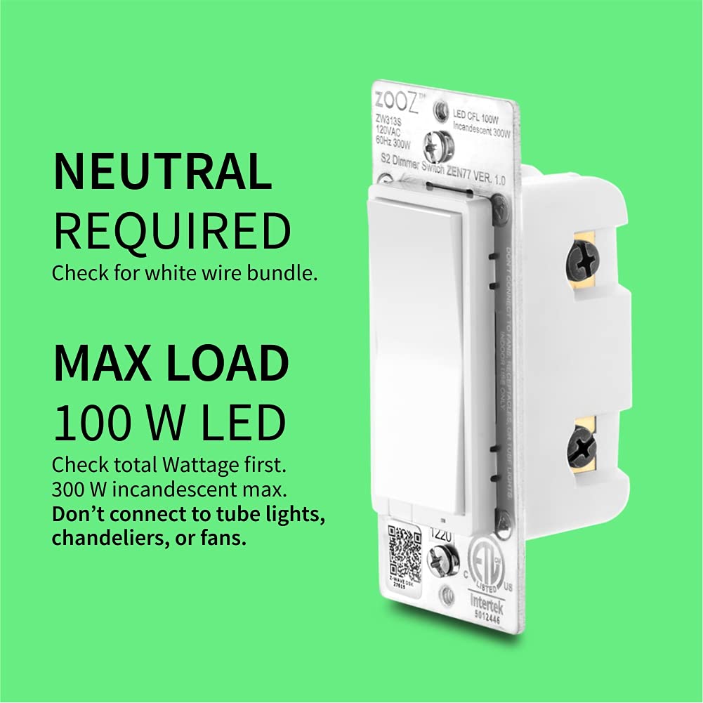Zooz 800LR dimmer in a 4-way configuration for multi-box lighting control.