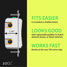 Zooz 800LR neutral wire required note clarifies proper indoor wiring setup.