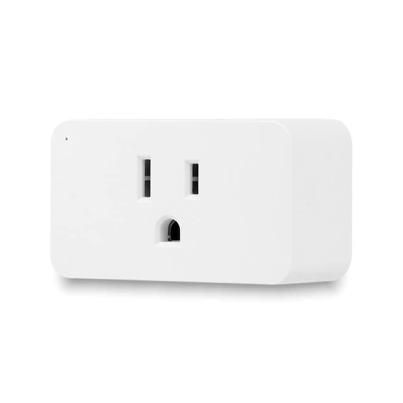 Zooz 800LR smart plug front view for compact placement and convenient on/off control.