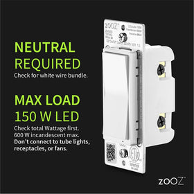 Zooz 800LR switch rear wiring for simple 3-way or 4-way installations