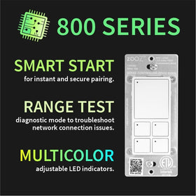 ZOOZ ZEN32 800LR in-wall installation demonstrating compact 1.1-inch depth.