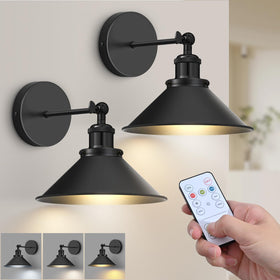 ZornLots battery wall sconce set 2 closeup wireless design for easy wall styling.