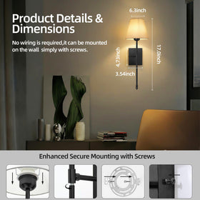 ZornLots easy install no wiring setup for renters.