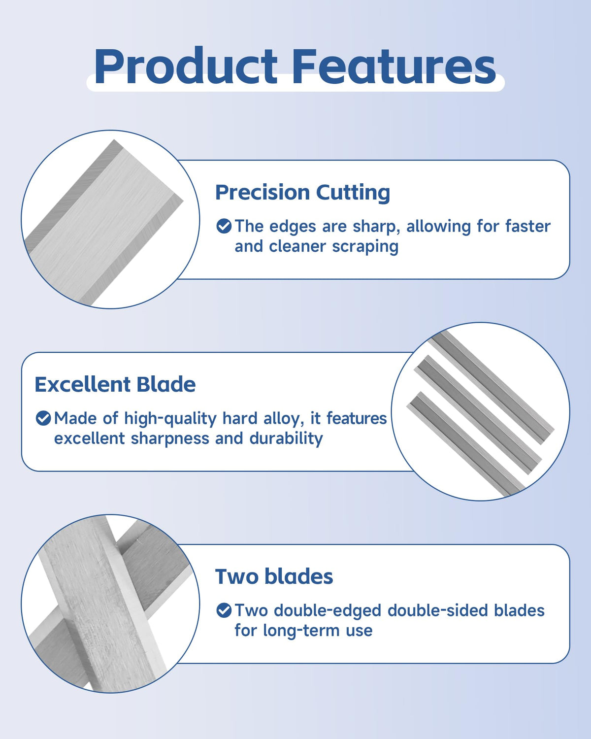 Zorqon precision cutting edge enables fast, clean scraping on paint and glue.