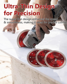 Wet-cut capability of ZORUNNA tile blade for cooler, smoother operation