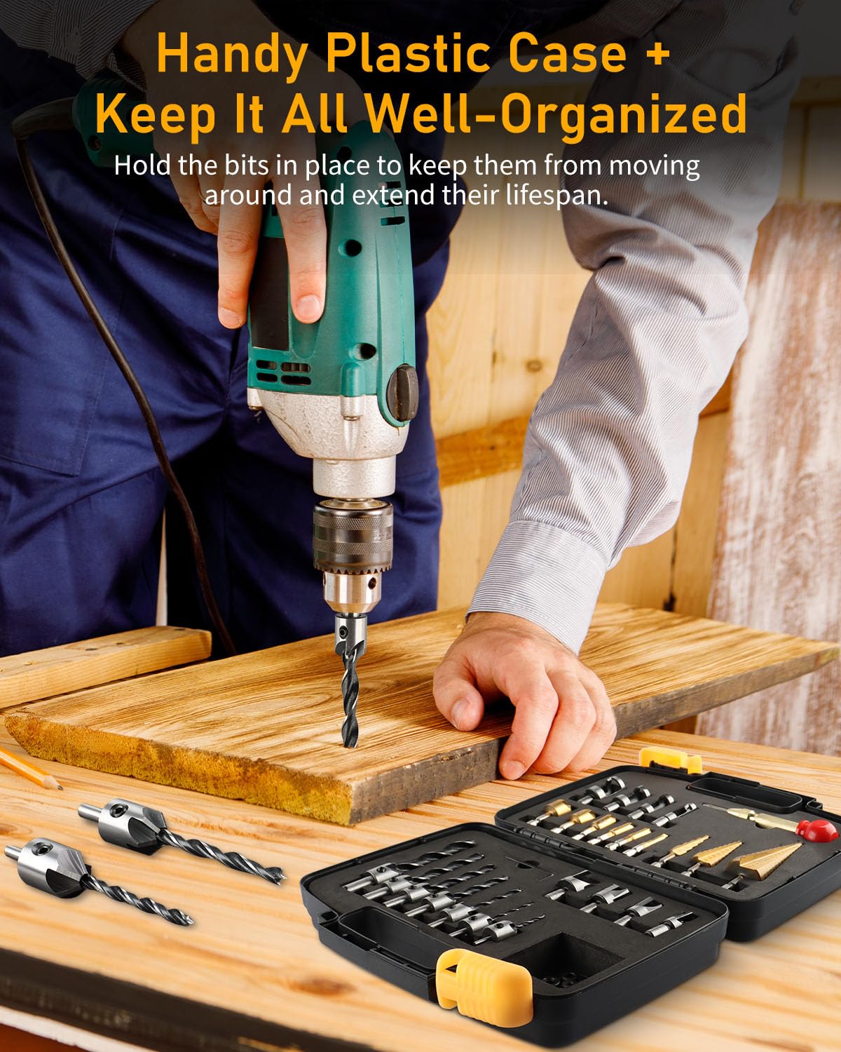 ZORUNNA six countersink bits deliver clean chamfers for precise joinery.