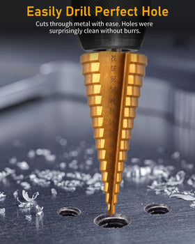 ZORUNNA seven counter sink bits support versatile hole sizes.