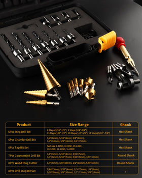 ZORUNNA eight drill stop collars control depth and protect surfaces.