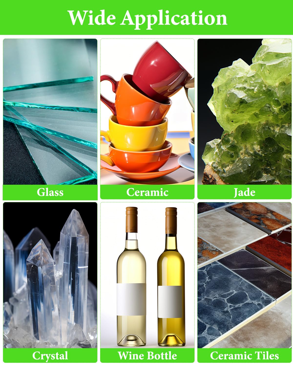 ZORUNNA disc supports dry or wet cutting on glass and tile