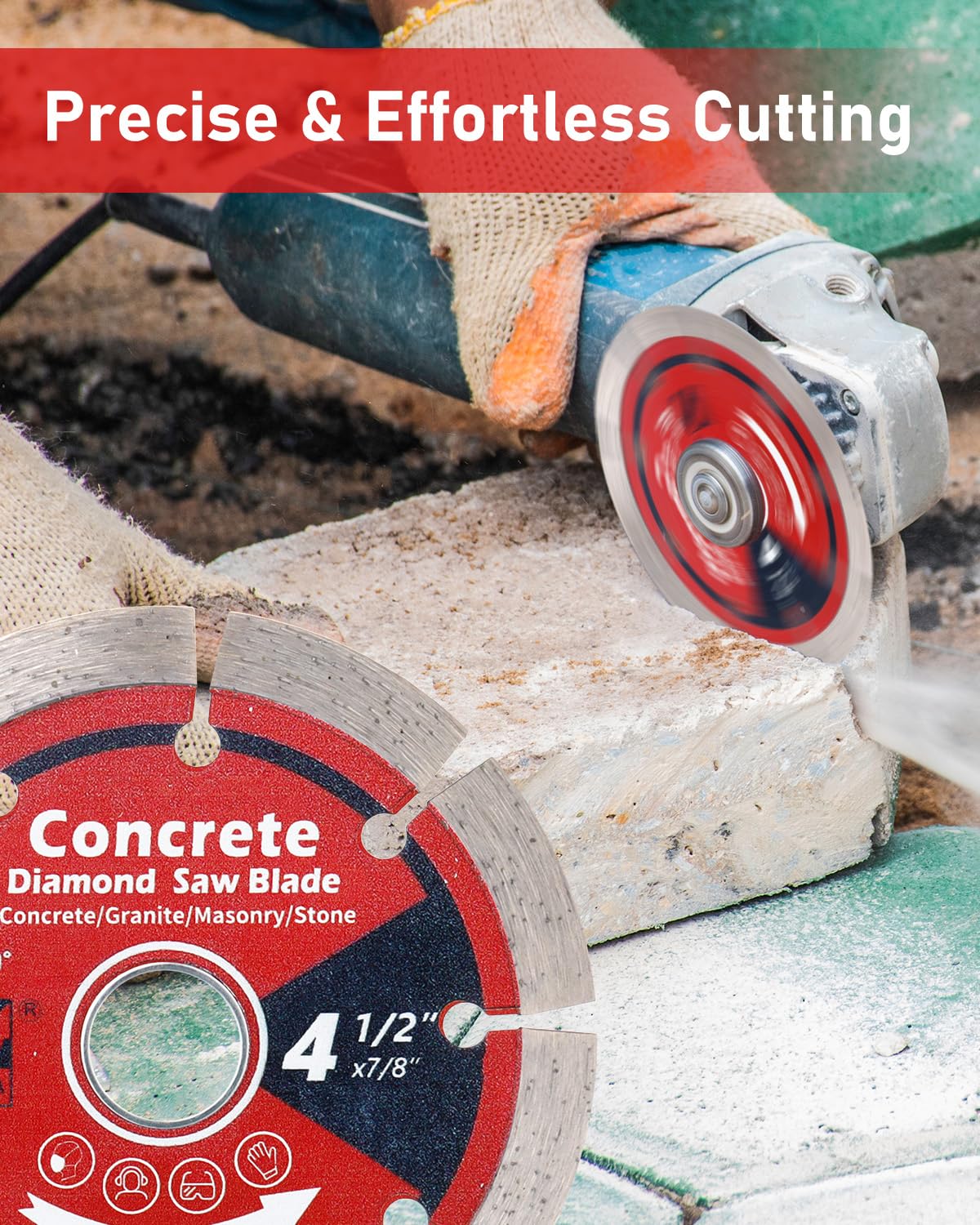 ZORUNNA grinder diamond blade with precision-cut edge for smooth masonry work.