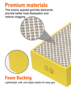 ZORUNNA 100 grit pad for medium refinishing on wood, ceramic, and metal.