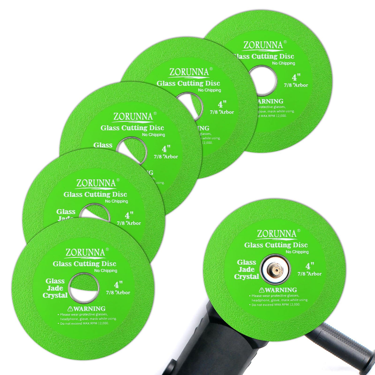 ZORUNNA glass cutting disc 4-inch ultra-thin for precise tile and glass cuts