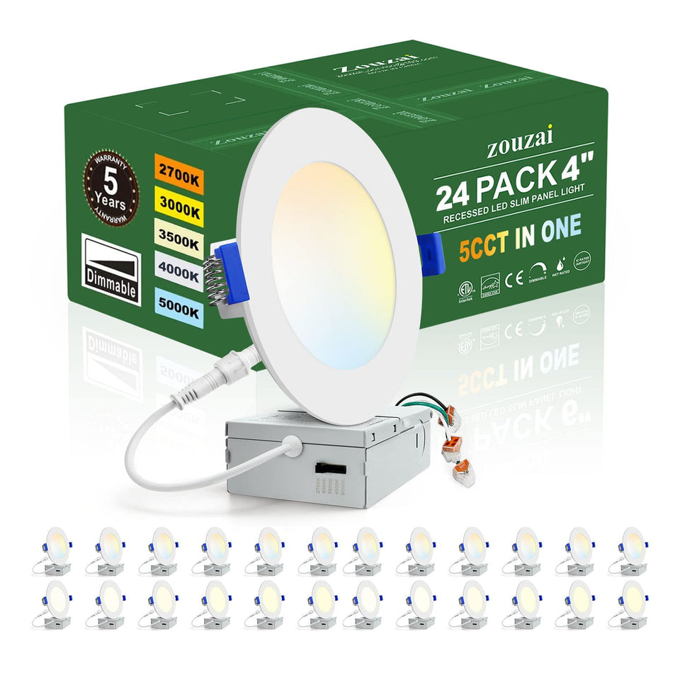 Zouzai 4-inch LED downlight ready for installation with clean ceiling look