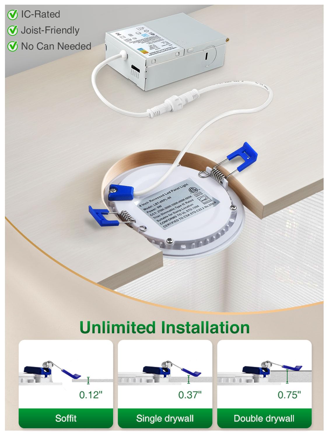 Zouzai long-lasting LED with up to 50,000 hours.