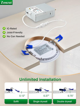 Zouzai quick-connect junction-box downlight for fast, reliable wiring.
