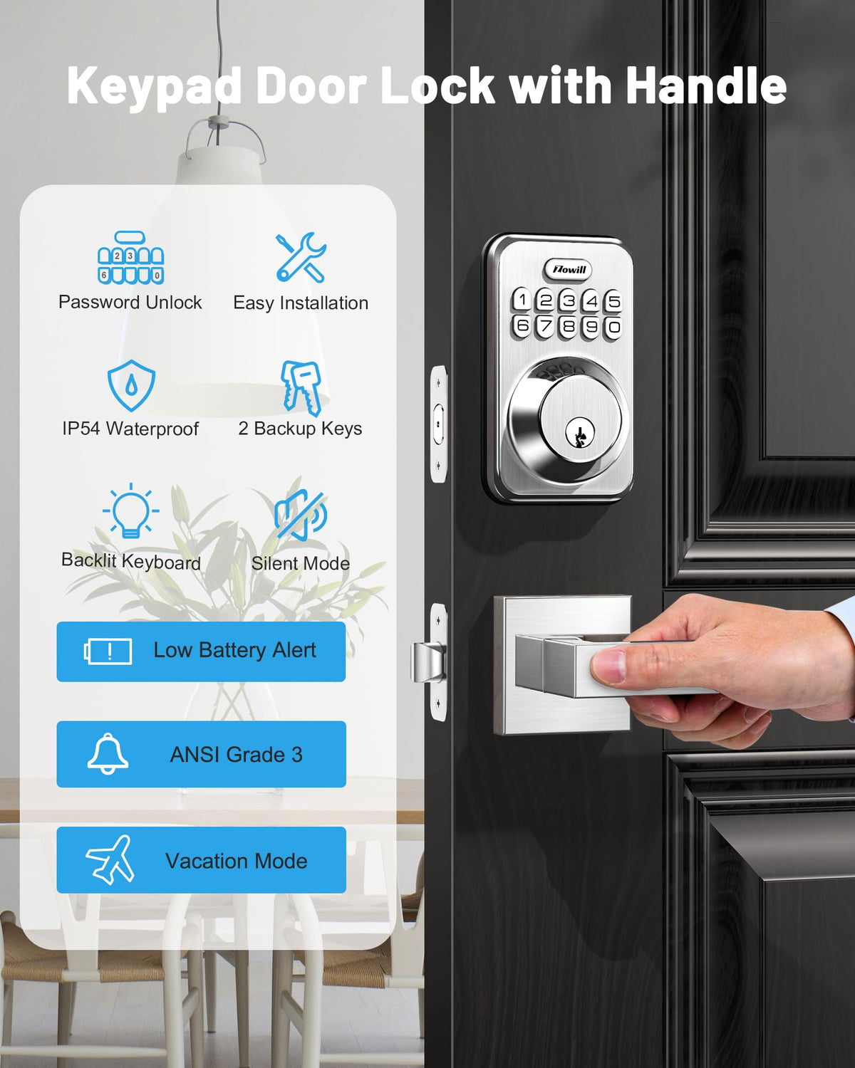 Zowill anti-peeping password feature enhances privacy during entry
