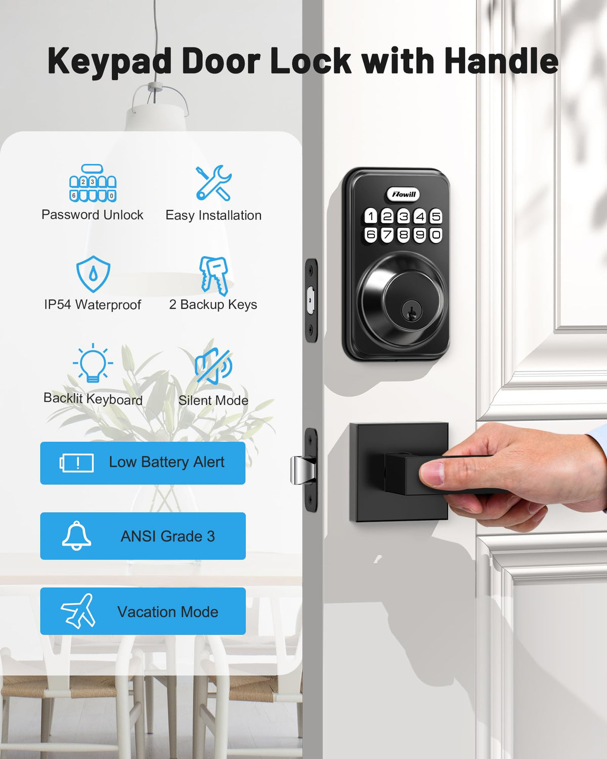 Zowill durable alloy body highlights sturdy construction and long-lasting security