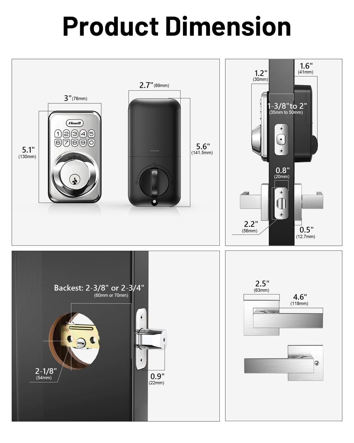 Zowill IP54 weatherproof design withstands rain and dust
