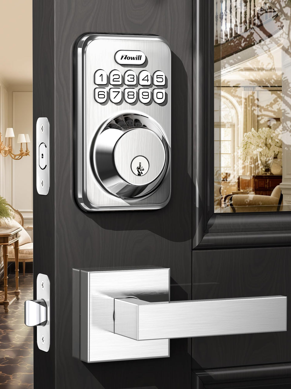 Zowill keyless entry lock front view for quick access
