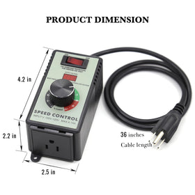ZOWZEA AC motor controller back clip keeps hands-free operation on belt.