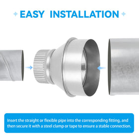 ZOWZEA compatible with flex and rigid ducts for seamless upgrades