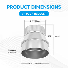 ZOWZEA wall vent transition reducer improves airtight connection