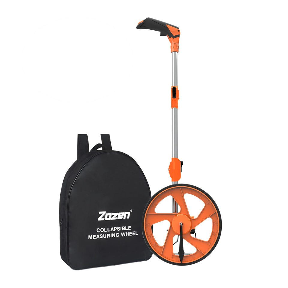 Zozen distance measuring wheel folded compact for easy transport.