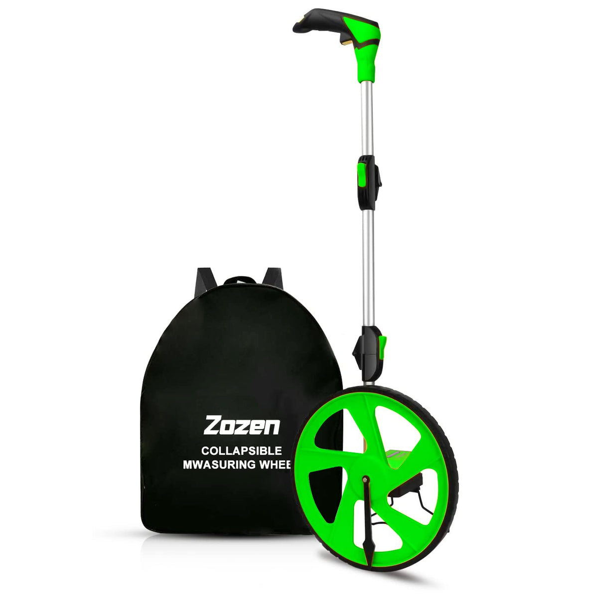 Zozen distance measuring wheel handle grip for comfortable, precise measurements
