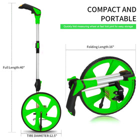 Zozen distance measuring wheel with backpack included for on-the-go use