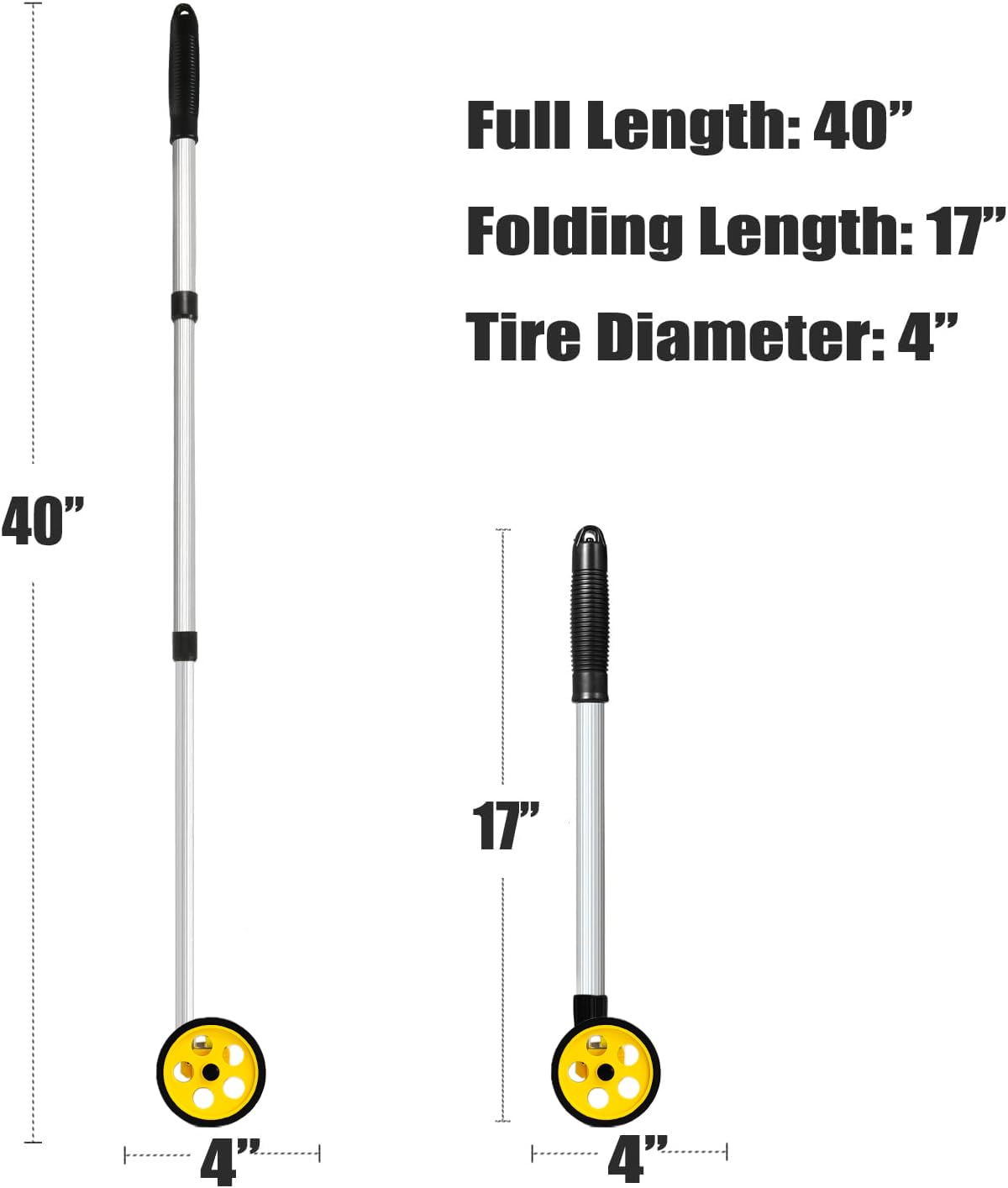 Zozen measuring wheel with 4 inch wheel for smooth rolling
