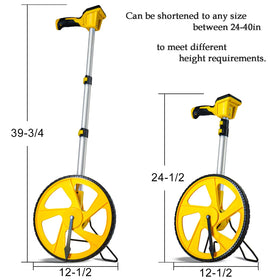 Zozen measuring wheel with backlit display for readable measurements in low light