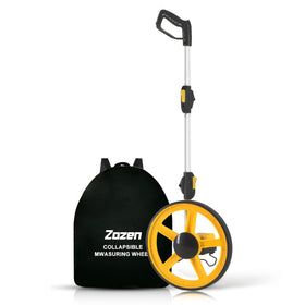 Zozen measuring wheel extended to 40 inches for long-distance measurements.