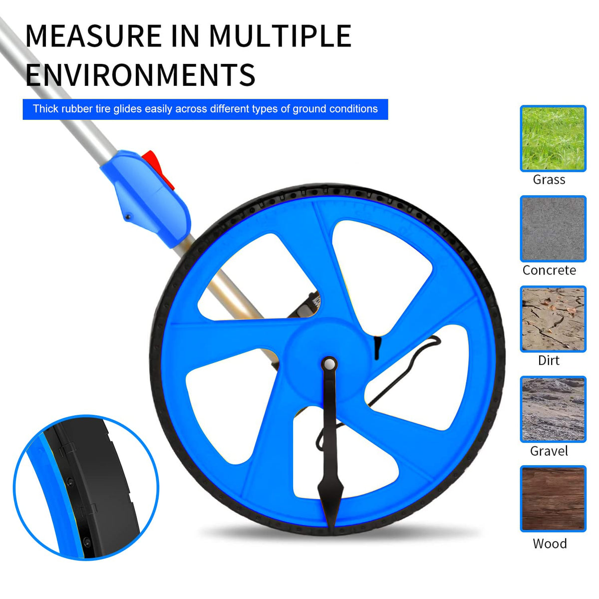 Extended to 40 inches for long, flexible measurements.