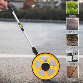 Zozen measuring wheel LCD display shows clear distance readings.